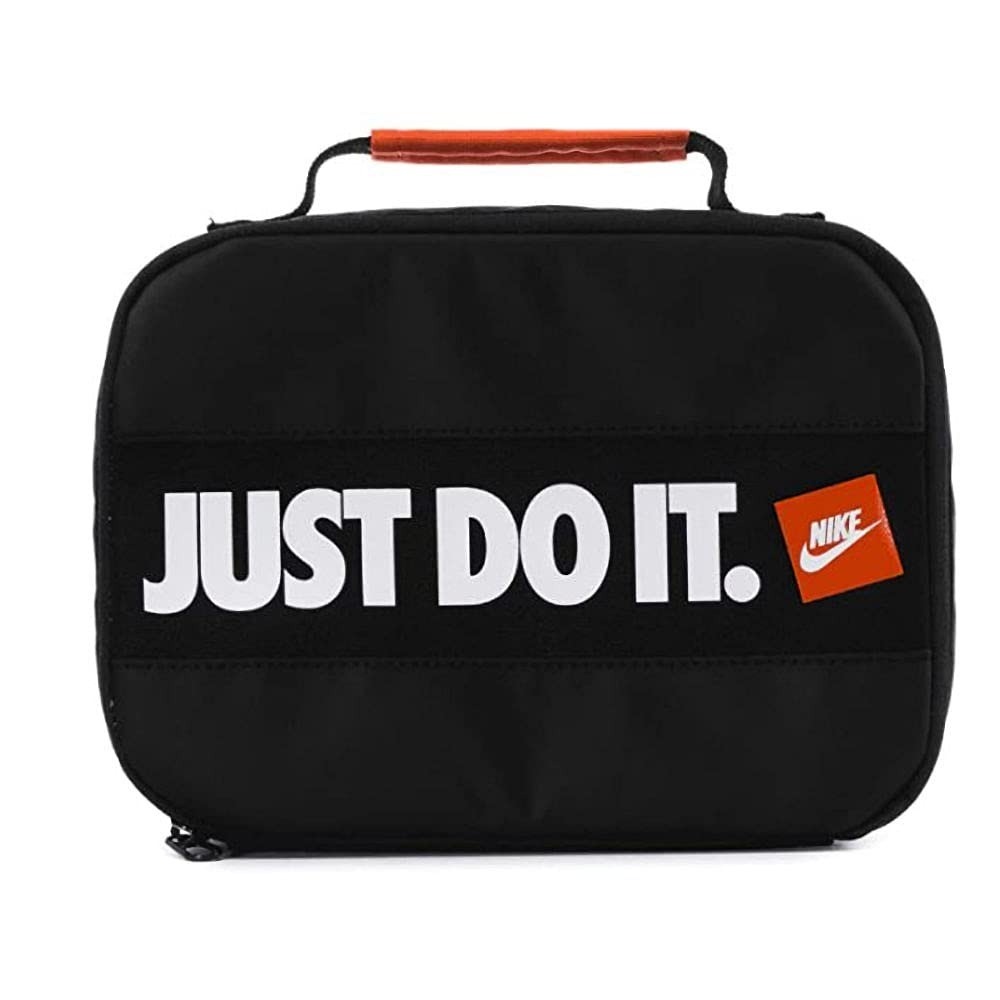 Nike Just Do It Bumper Sticker Fuel Pack Lunch Box, Black/White/Orange New W/Tag